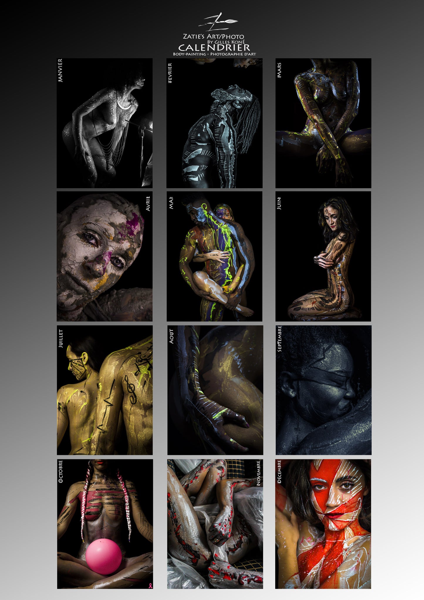 Bodypainting Calendar 2017