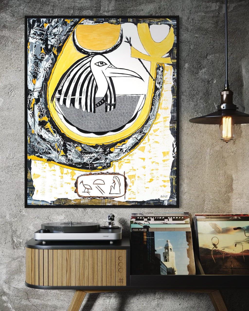Brothers & Sisters canvas from the Mask series (73x100cm) Technique: Acrylic, Collage, Auxiliaries.