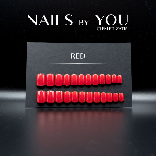 Press on nails RED