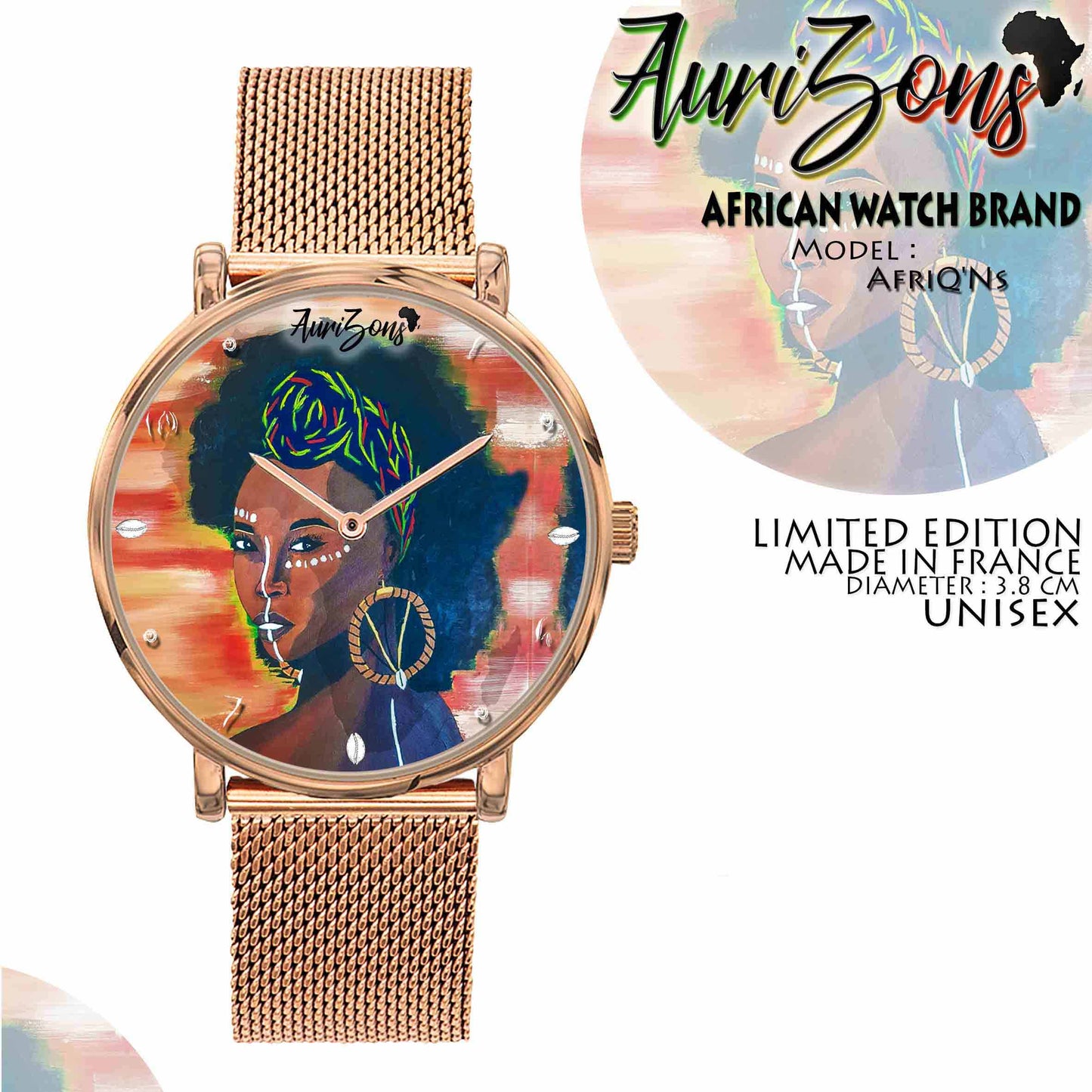 Montre Afriq'Ns designed by Zatie's Art