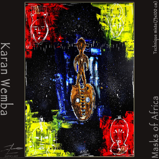 Karan Wemba canvas from the Mask of Africa series