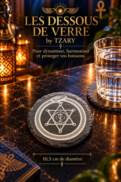 Dessous de Verre Vibratoire en Ardoise