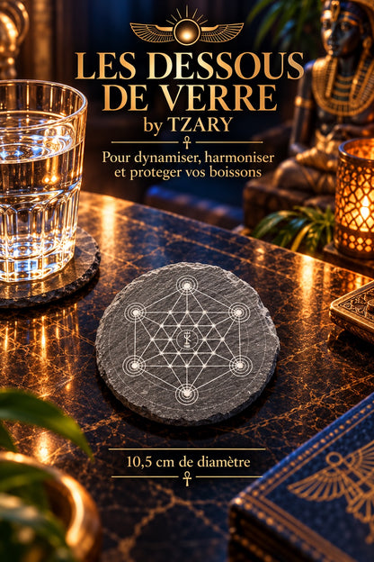Dessous de Verre Vibratoire en Ardoise