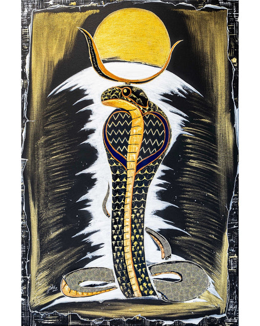 Brothers &amp; Sisters canvas from the Mask series (73x100cm) Technique: Acrylic, Collage, Auxiliaries.