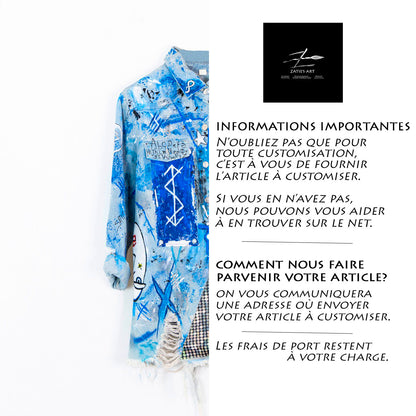 Veste en jean personnalisée: Faces