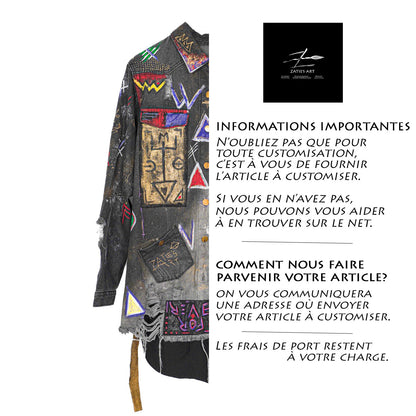 Veste en jean personnalisée: Wakanda